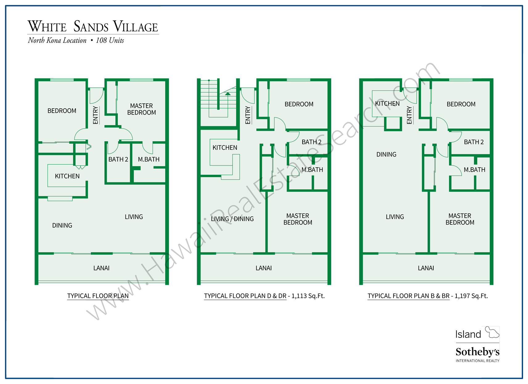 White Sands Village Floor Plans